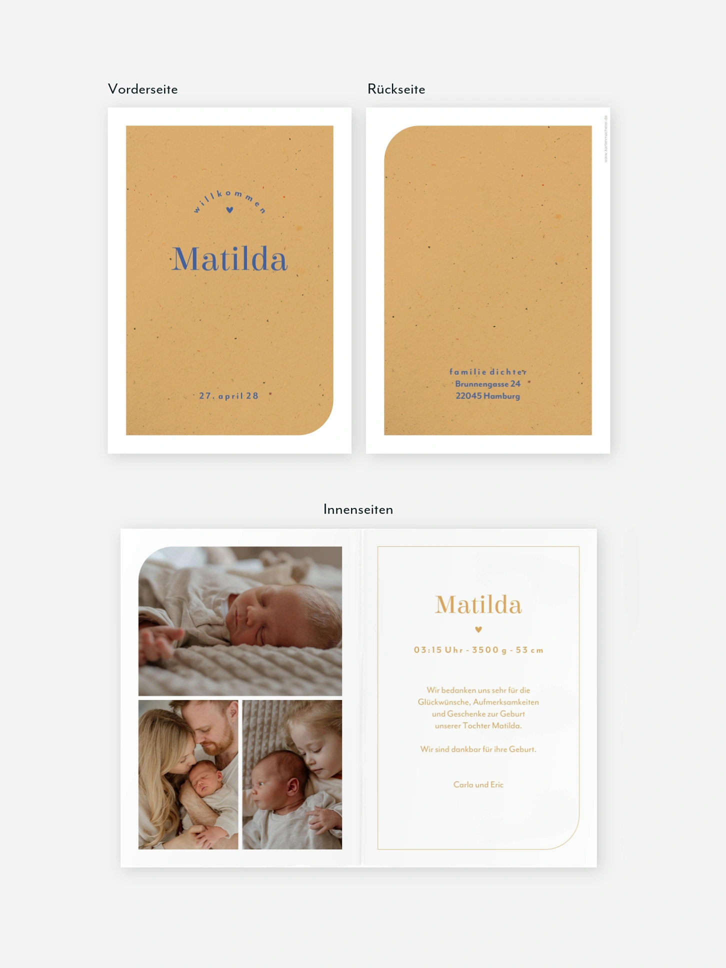 Geburtskarte Notebook