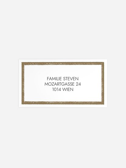 Empfängeraufkleber Geburt Timeless Trio