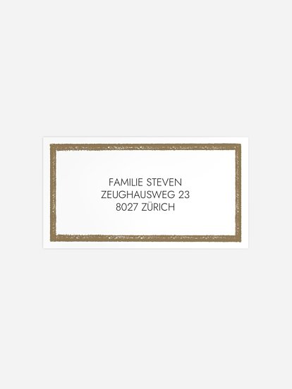 Empfängeraufkleber Geburt Timeless Trio