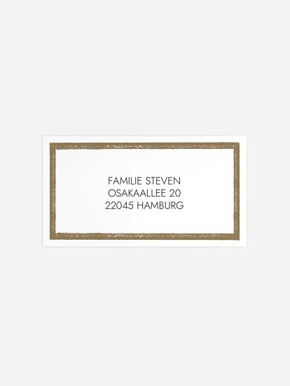 Empfängeraufkleber Geburt Timeless Trio