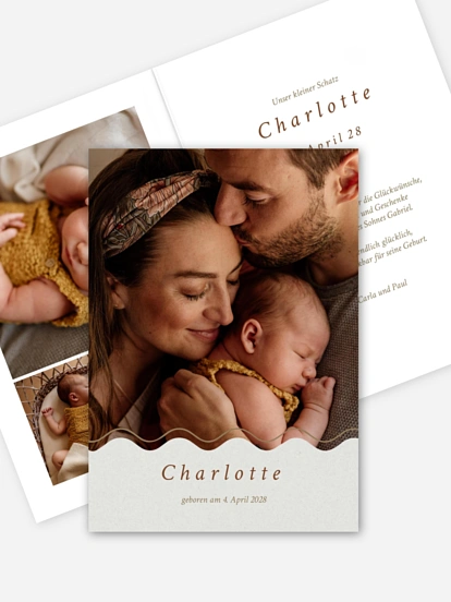 Geburtskarte Sanfte Wogen