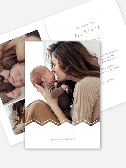 Geburtskarte Sanfte Wogen