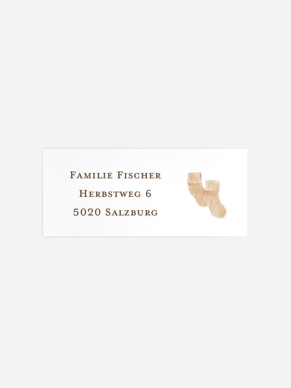 Absenderaufkleber Geburt Sweet Beginning