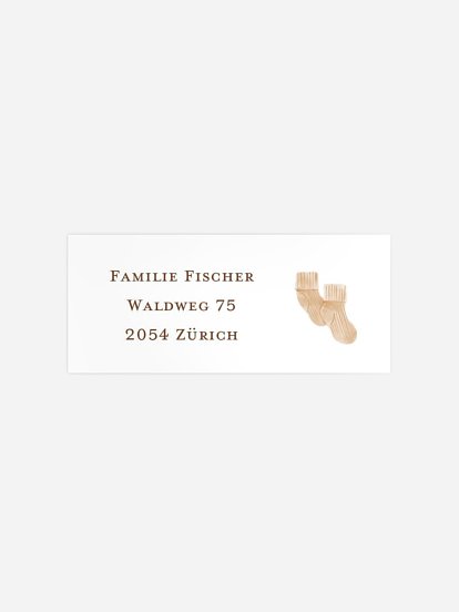 Absenderaufkleber Geburt Sweet Beginning