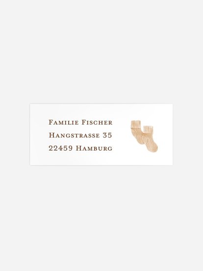 Absenderaufkleber Geburt Sweet Beginning