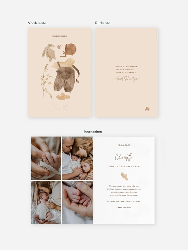 Geburtskarte Sweet Beginning