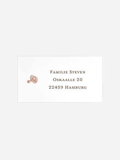 Empfängeraufkleber Geburt Sweet Beginning