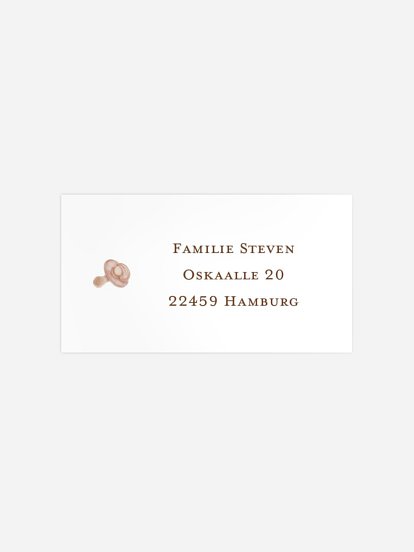 Empfängeraufkleber Geburt Sweet Beginning