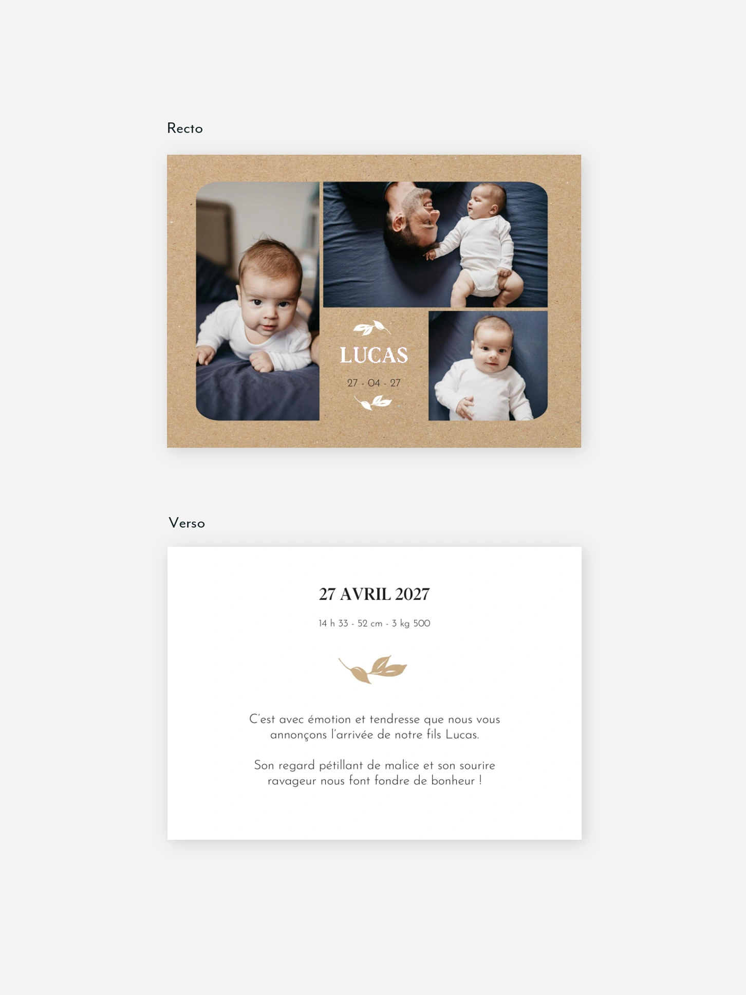 Faire-part naissance Baby Gallery