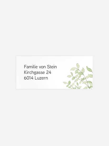 Absenderaufkleber Geburt Botanic Birth