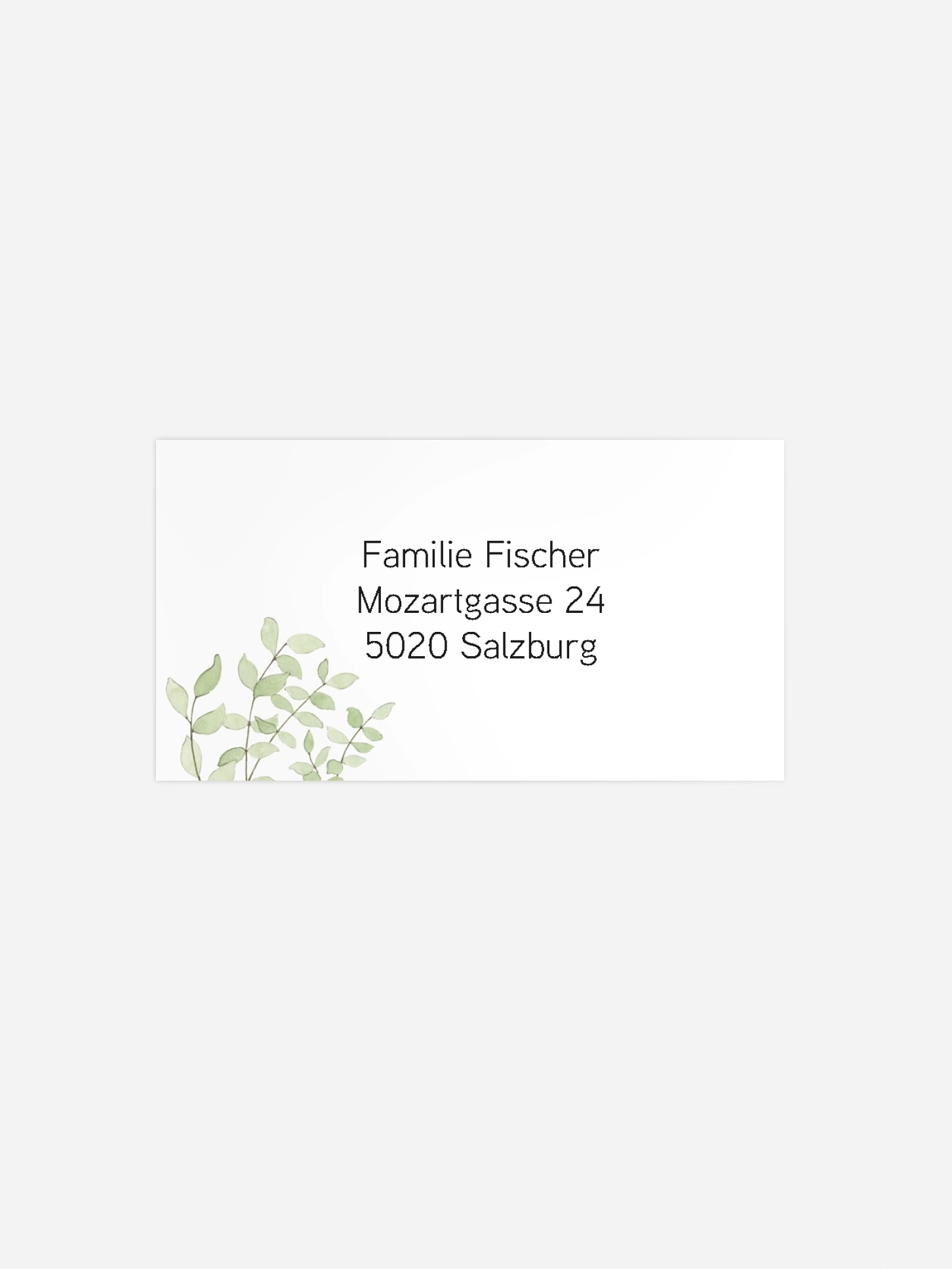 Empfängeraufkleber Geburt Botanic Birth