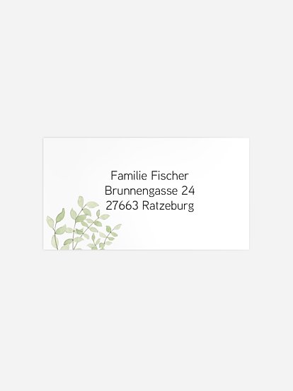 Empfängeraufkleber Geburt Botanic Birth