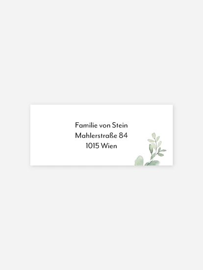 Absenderaufkleber Geburt Lieblich