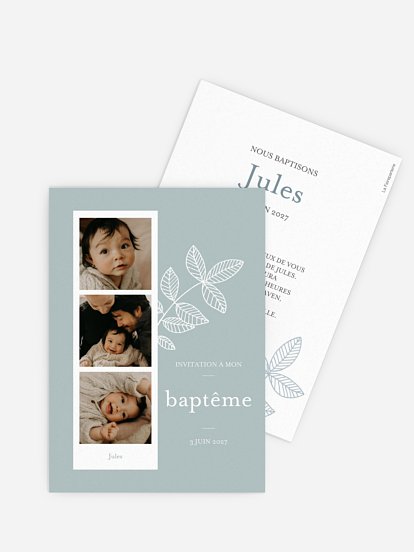 Faire-part baptême Notre trésor