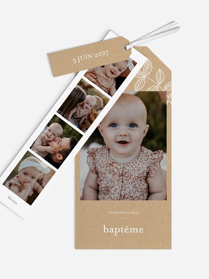 Faire-part baptême Notre trésor
