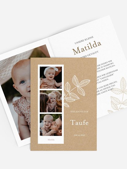 Taufeinladung Unser kleiner Schatz