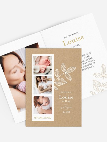 Faire-part naissance Notre trésor