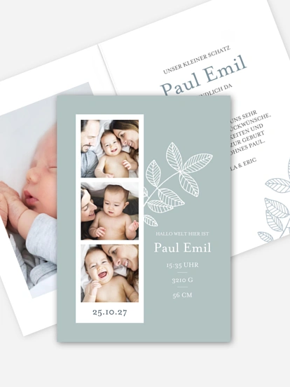 Geburtskarte Unser kleiner Schatz