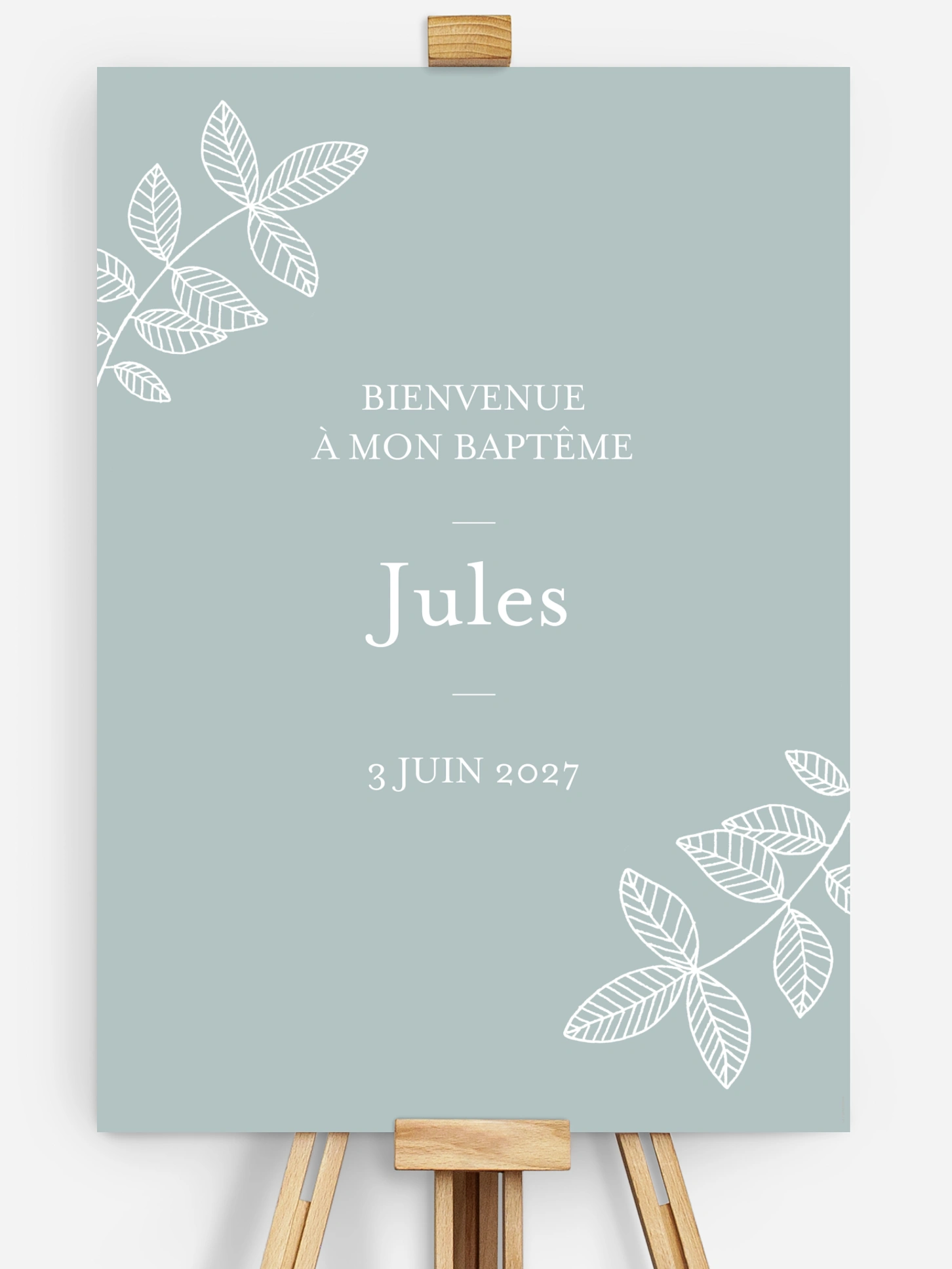 Poster bienvenue baptême Notre trésor