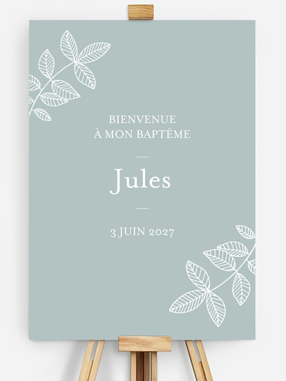 Poster bienvenue baptême Notre trésor