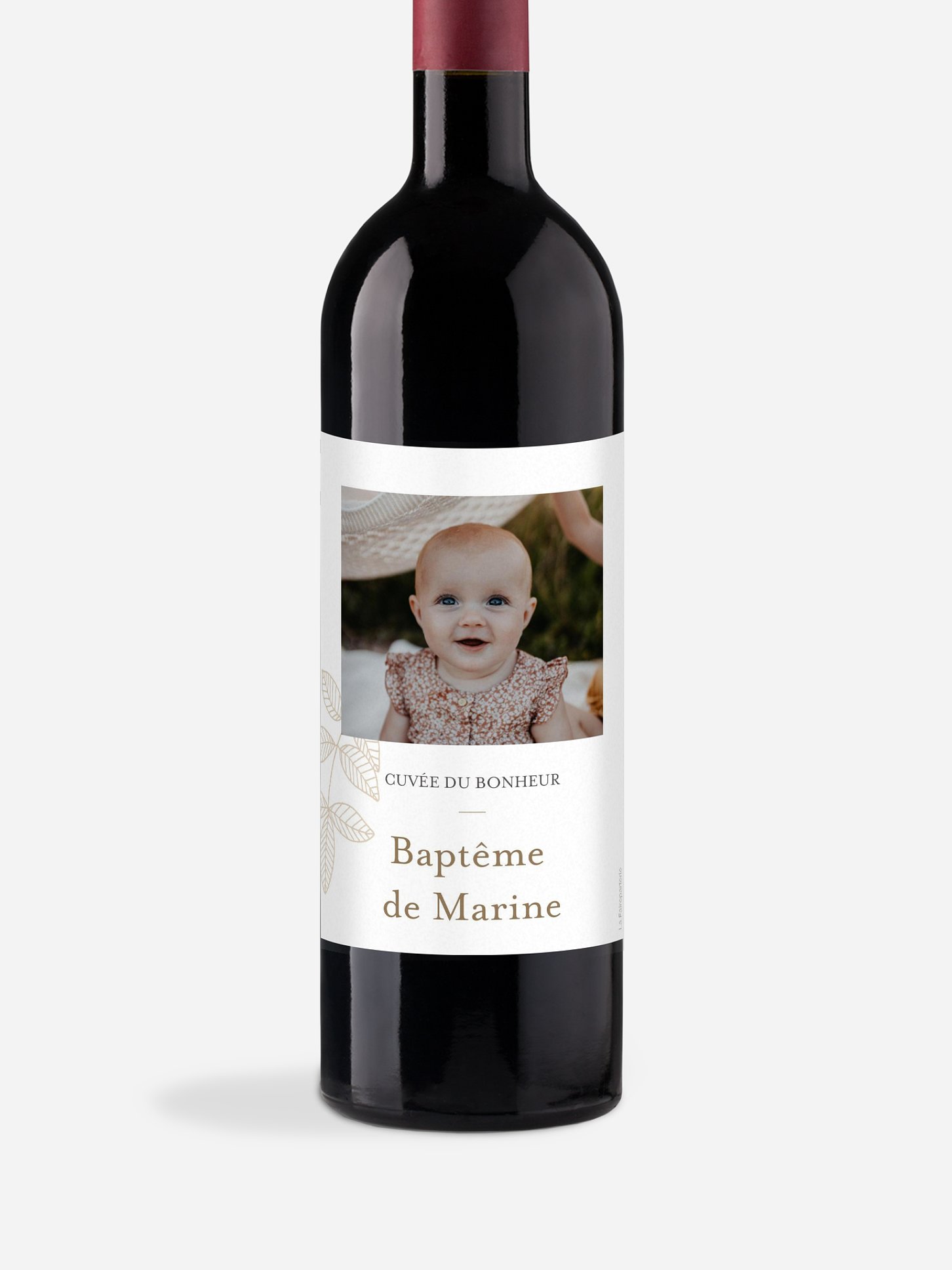 Étiquette pour bouteille Notre trésor