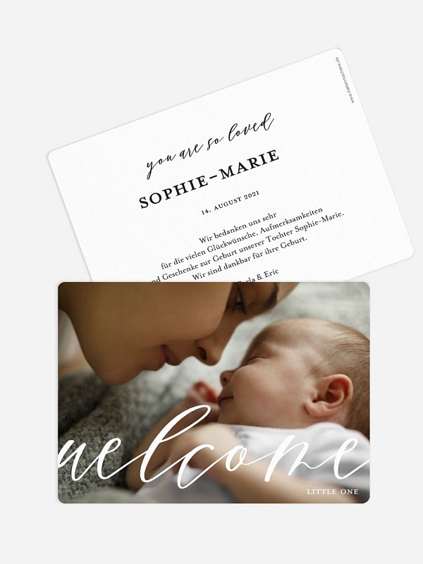 Geburtskarte Welcome