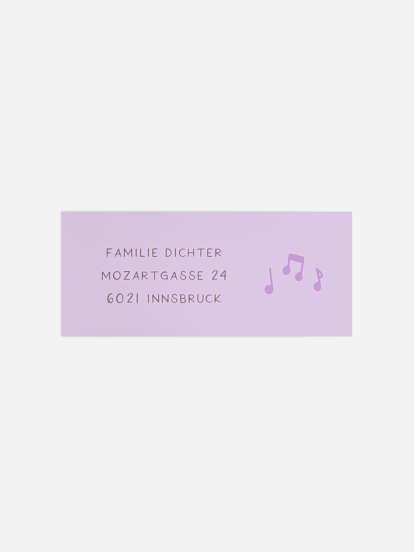 Absenderaufkleber Geburt Singvogel