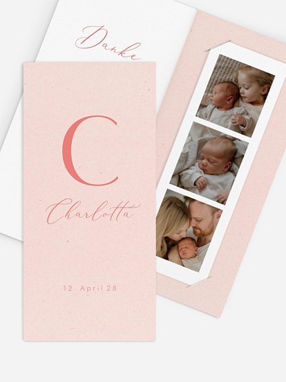 Geburtskarte Capital Letter