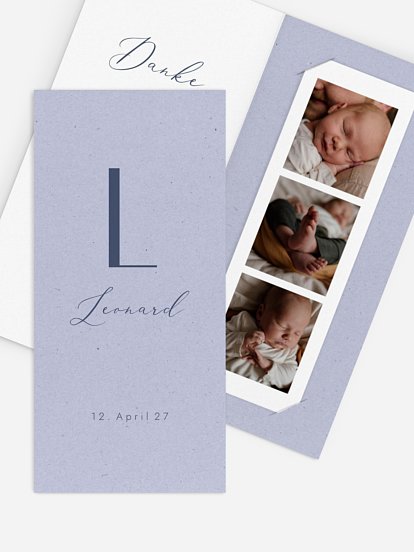 Geburtskarte Capital Letter