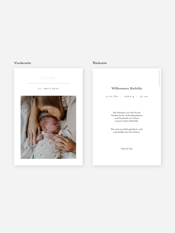 Geburtskarte Precious Moments