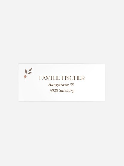 Absenderaufkleber Geburt Ashley 1