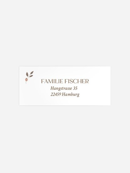 Absenderaufkleber Geburt Ashley 1