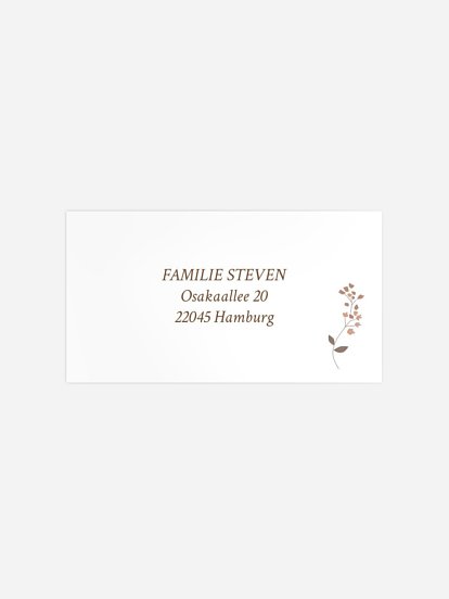 Empfängeraufkleber Geburt Ashley 1