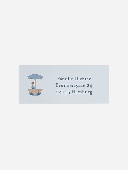 Absenderaufkleber Geburt Carousel 1