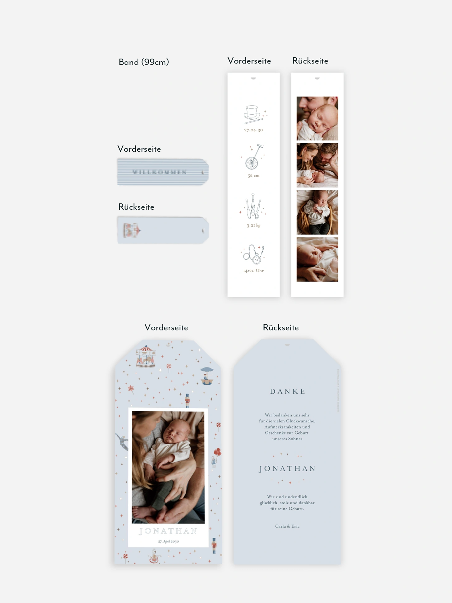 Geburtskarte Carousel 1