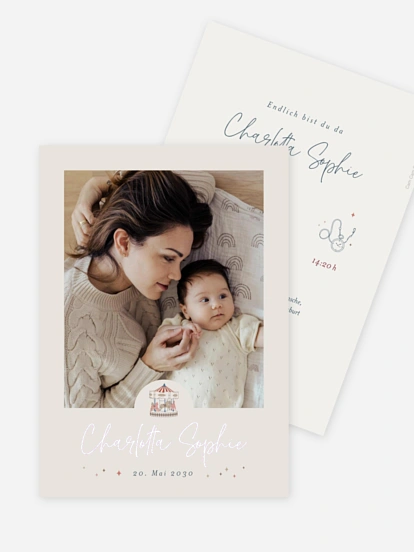 Geburtskarte Carousel 2