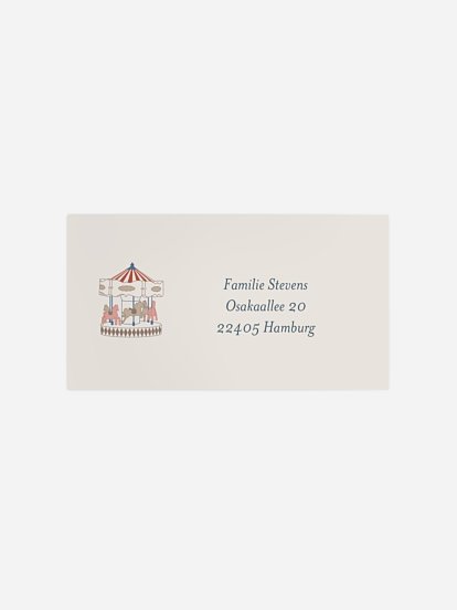 Empfängeraufkleber Geburt Carousel 2