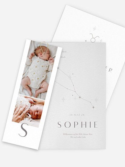 Geburtskarte Sternbild Stier