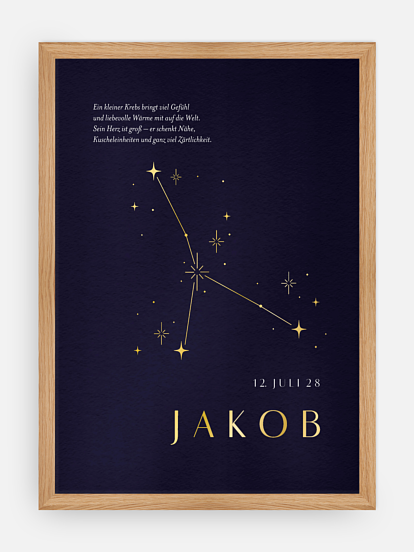 Poster Geburt Sternbild Krebs