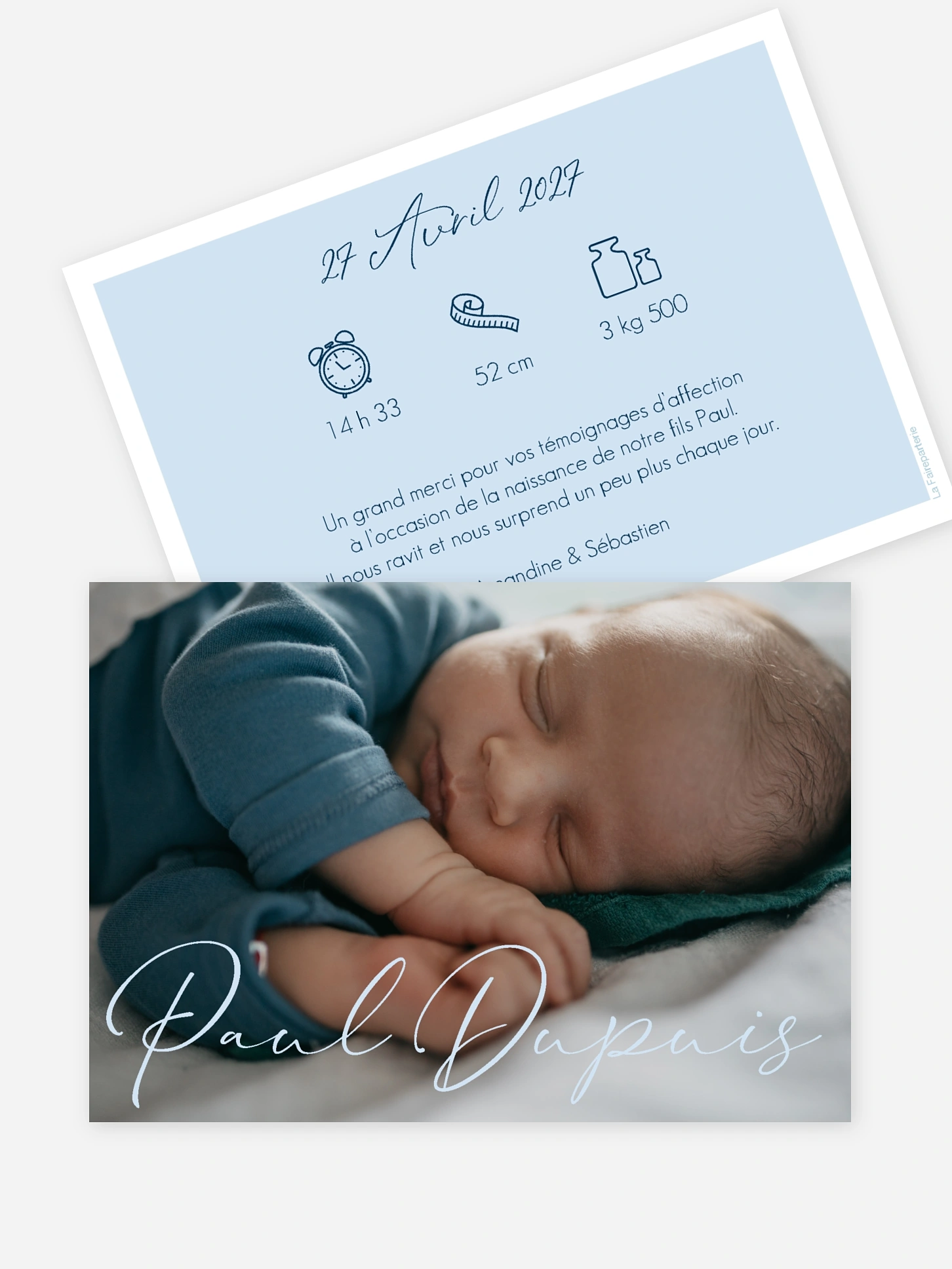 Faire-part naissance Le plus beau cadeau