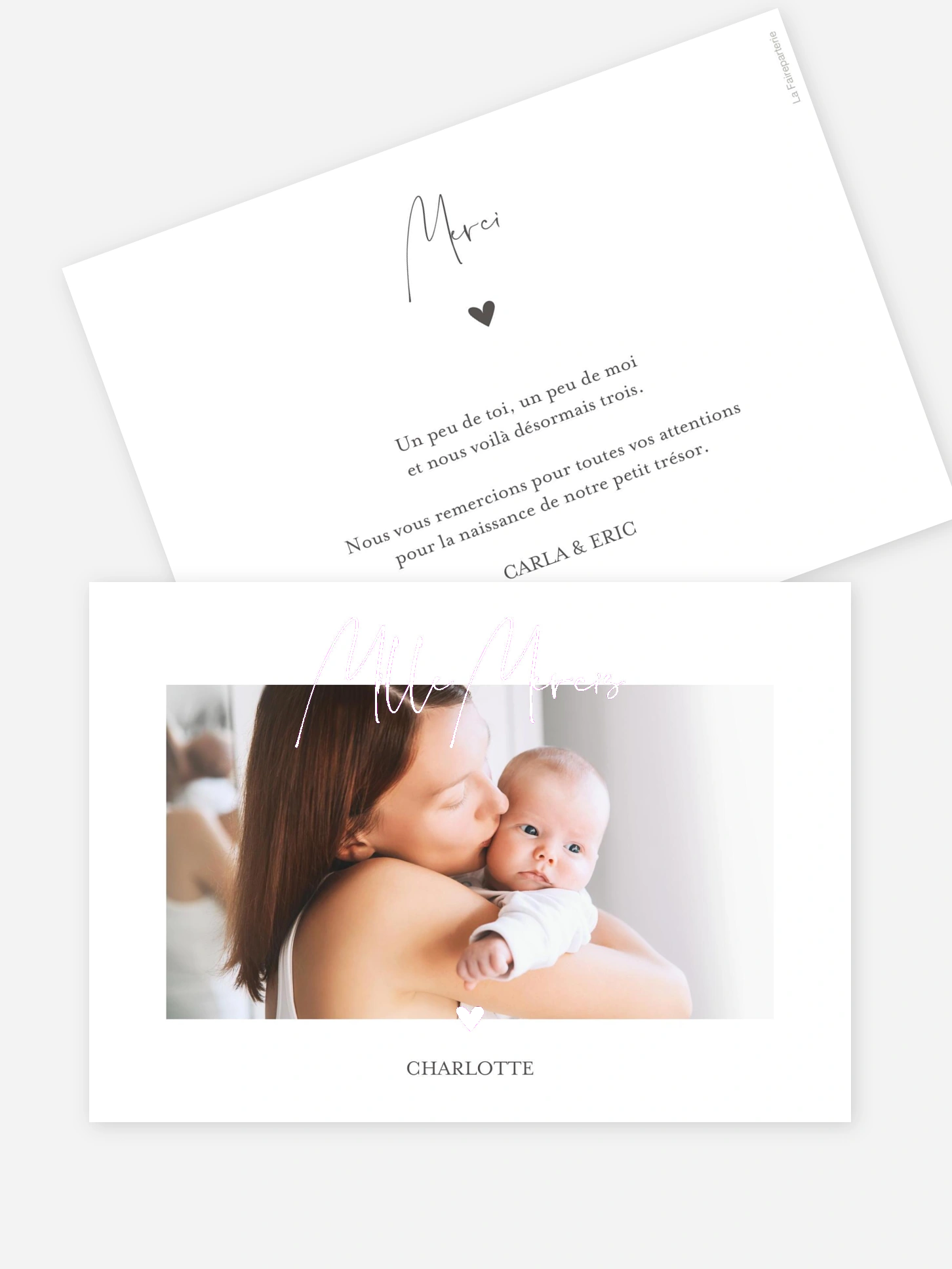 Carte remerciement naissance Hello little one