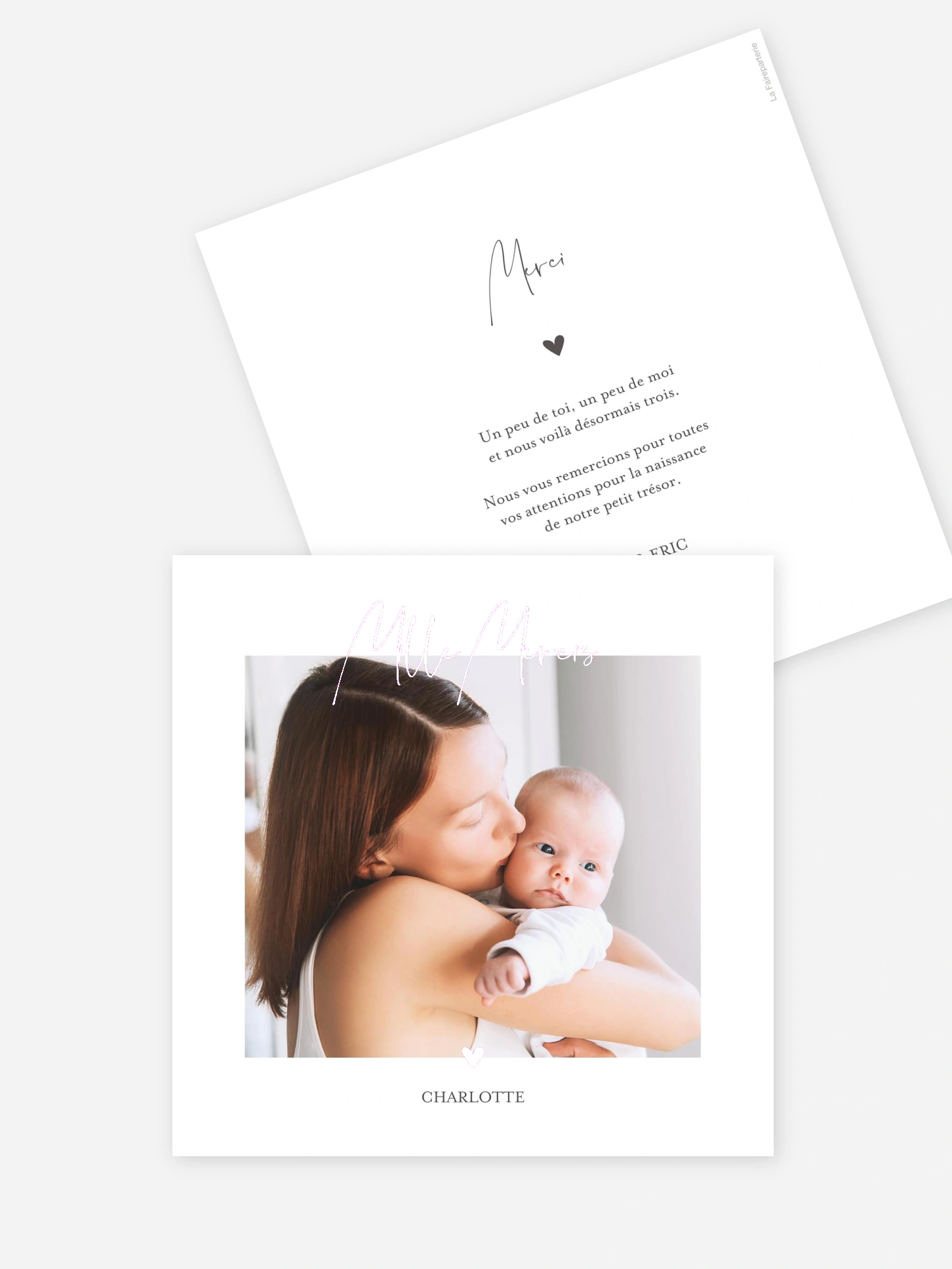 Carte remerciement naissance Hello little one