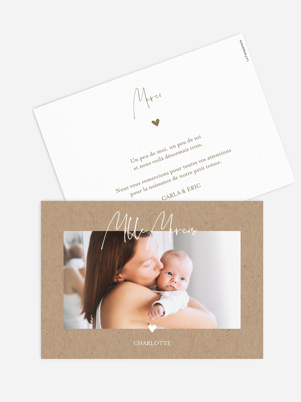Carte remerciement naissance Hello little one