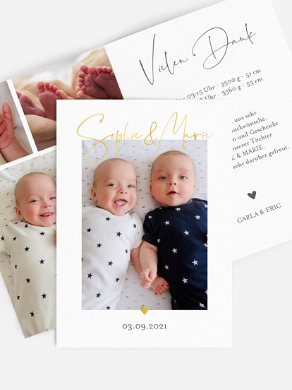 Zwillingskarte Hello Little One