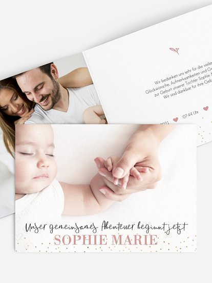 Geburtskarte Little Sparkling