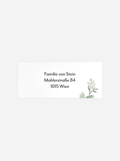 Absenderaufkleber Geburt Liebevoll