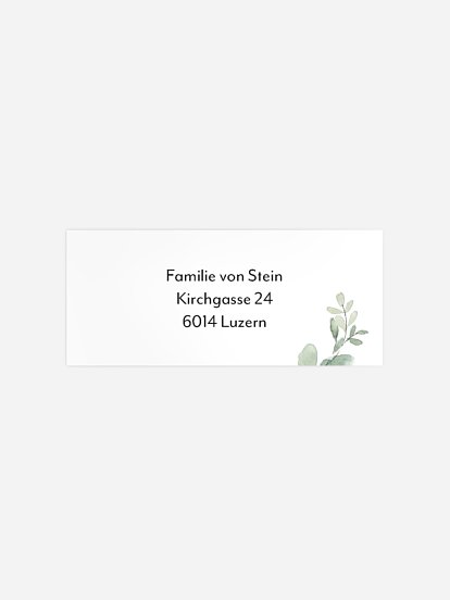 Absenderaufkleber Geburt Liebevoll