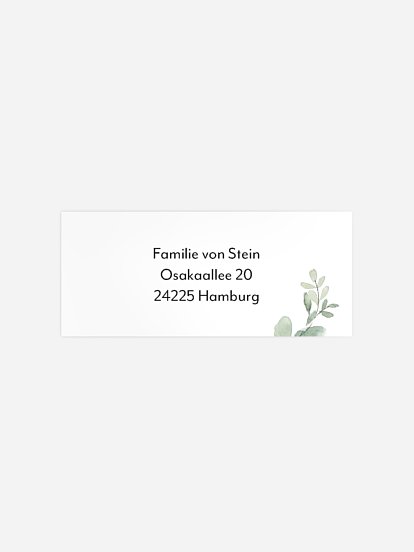 Absenderaufkleber Geburt Liebevoll