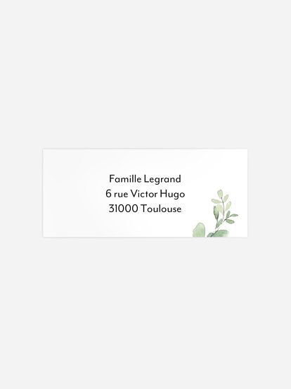 Étiquette expéditeur naissance Avec tendresse