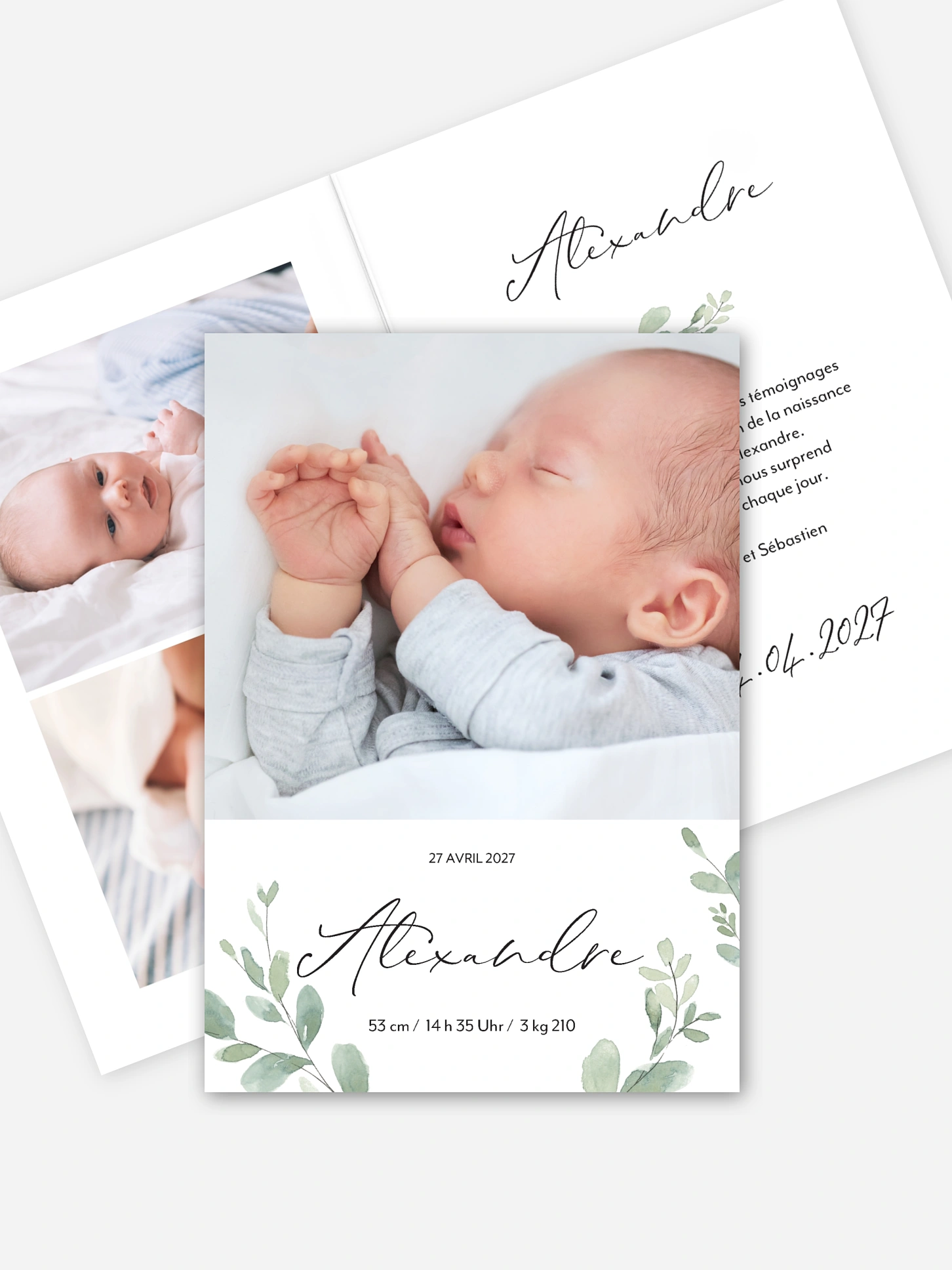 Faire-part naissance Avec tendresse